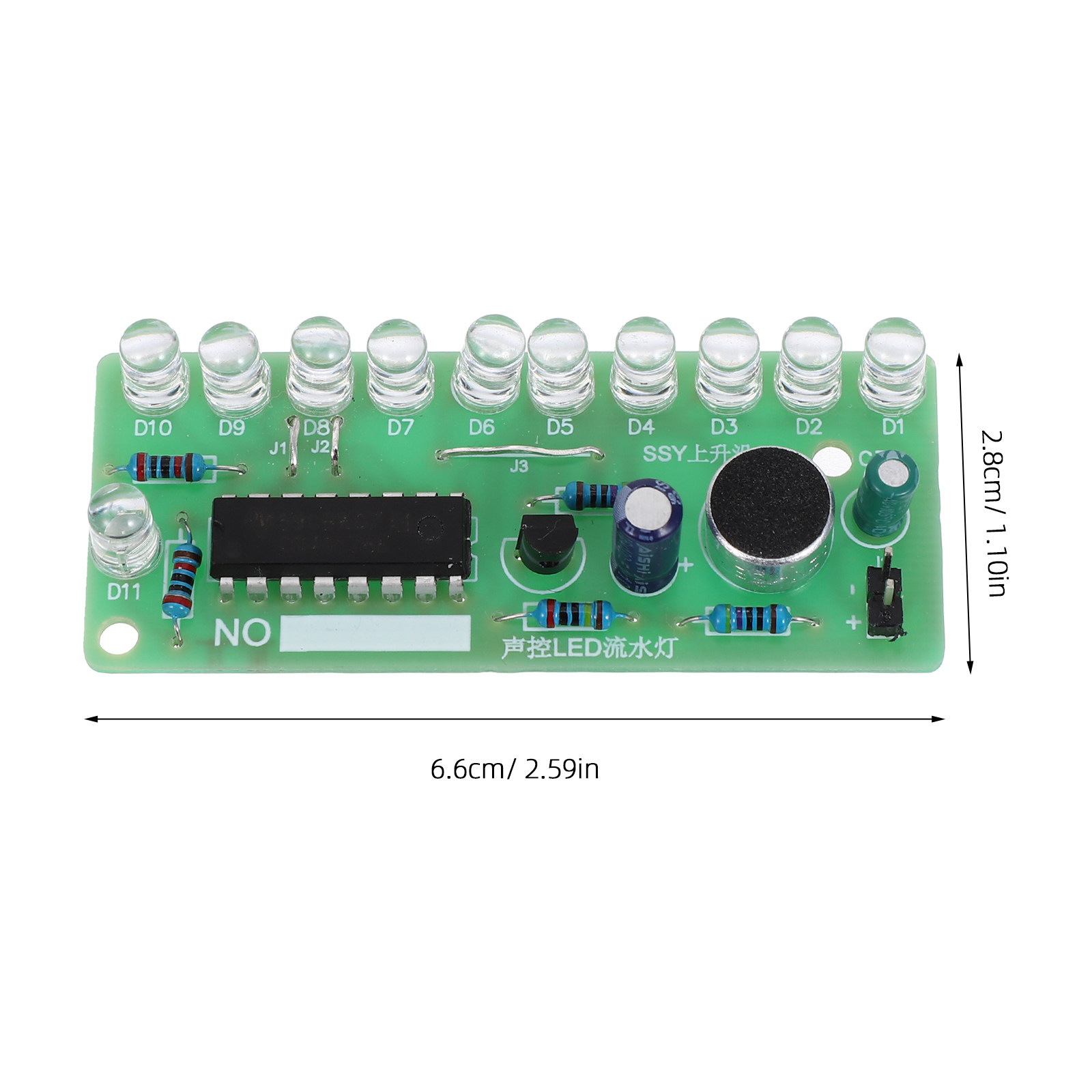 2세트 음성 제어 LED 플로우 라이트 납땜 연습 보드 - Diy Electronics Board 리뷰 및 가격
