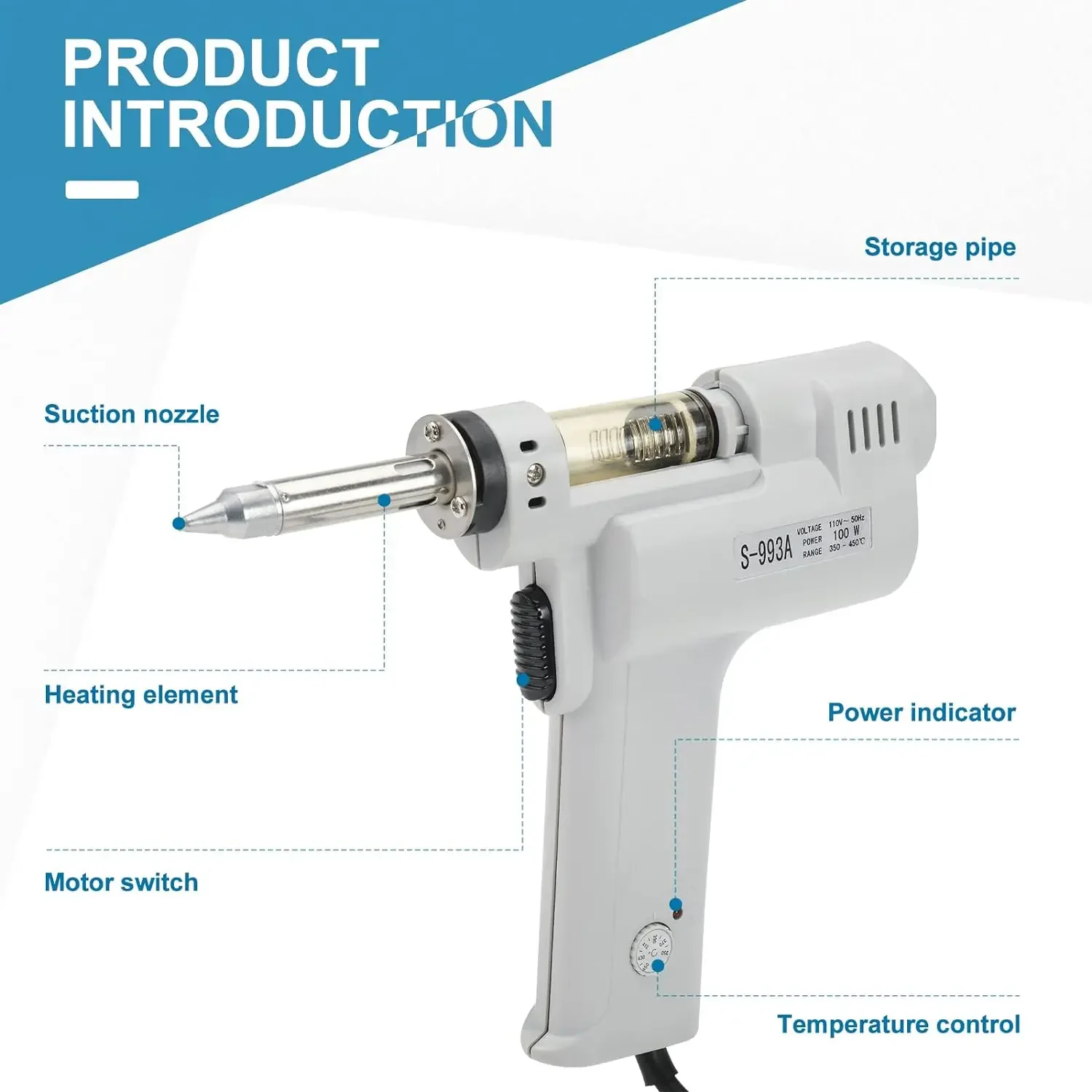 S-998P 이중 펌프 전기 납땜 제거 총 100W 전 - Desoldering Pump Solder 리뷰 및 가격