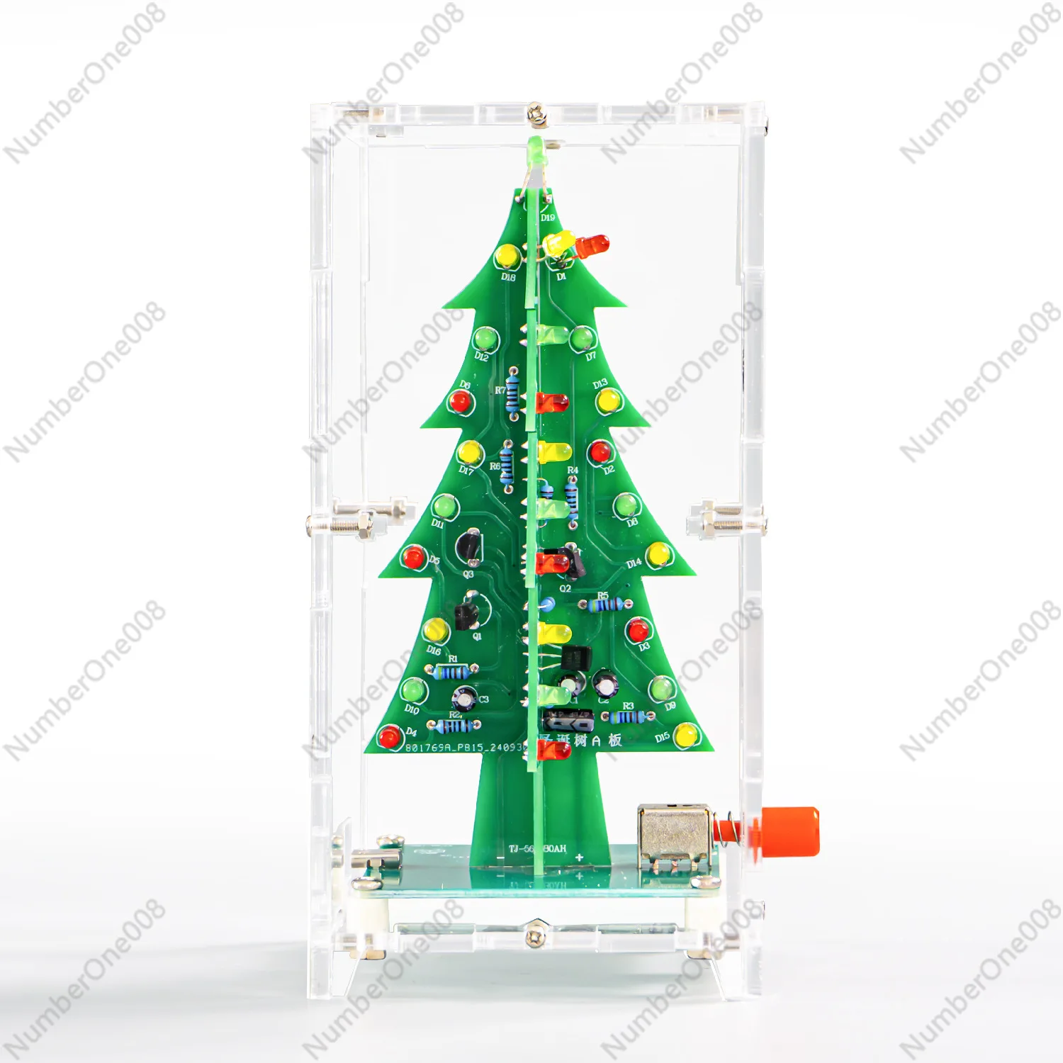 3D 컬러풀 크리스마스 트리 LED 물결무늬 조명 플래 - Diy Electronics Soldering Kit 리뷰 및 가격